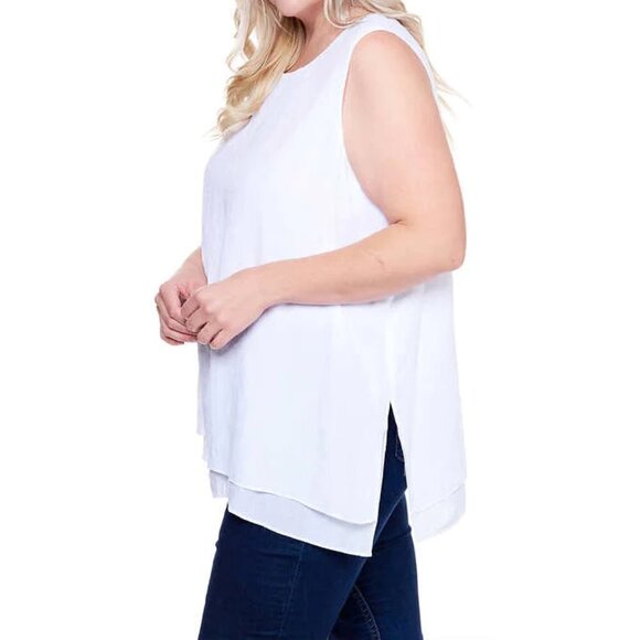 NEW Cristina B Sleeveless Tunic - White - Picture 2 of 6